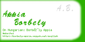 appia borbely business card